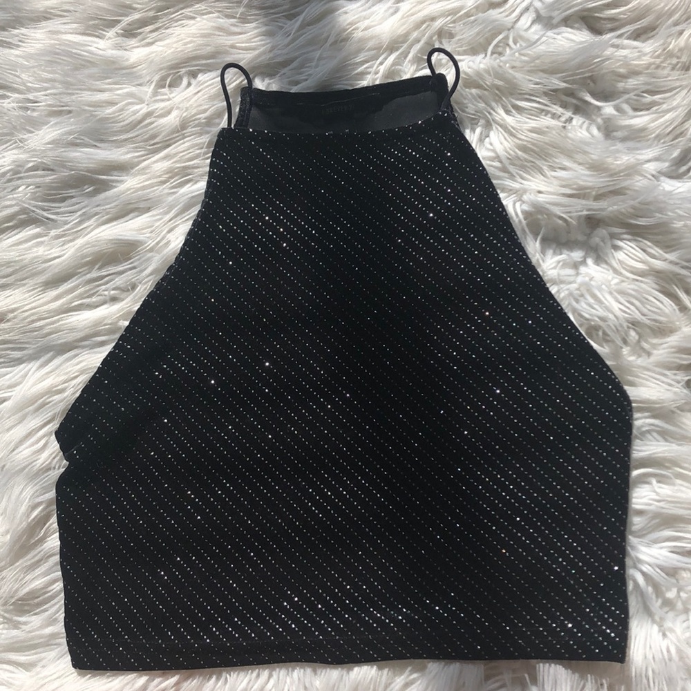 Forever 21 sparkly cropped shirt